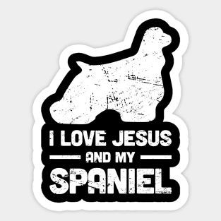 Spaniel - Funny Jesus Christian Dog Sticker